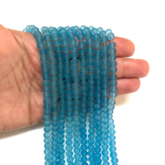 Çin Kristali 6mm - 71 Mat Mavi