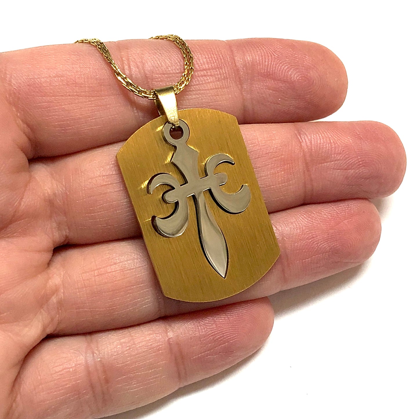 Çelik 2'li Kolye Ucu