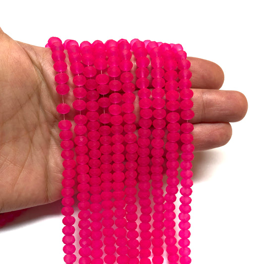 Çin Kristali 6mm - 77 Neon Koyu Pembe
