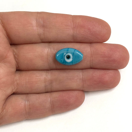 Murano Cam 16x10mm Nazar-Mavi