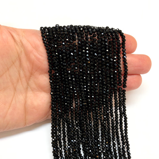 Kristal Boncuk, Çin Kristali-2mm- 1 - Siyah