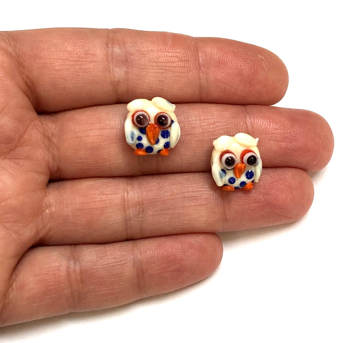 Murano Cam Baykuş - Krem