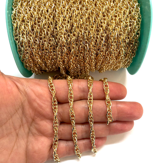 Altın Kaplama 4mm Geniş Burgulu Zincir