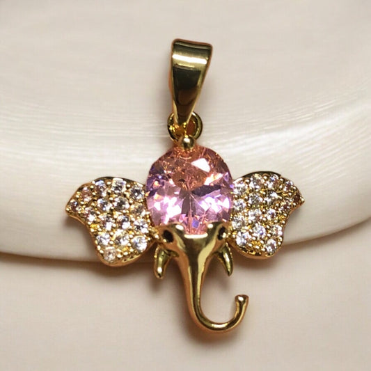 Gold Plated Enamel Strawberry Shaking Attachment - Neon Green