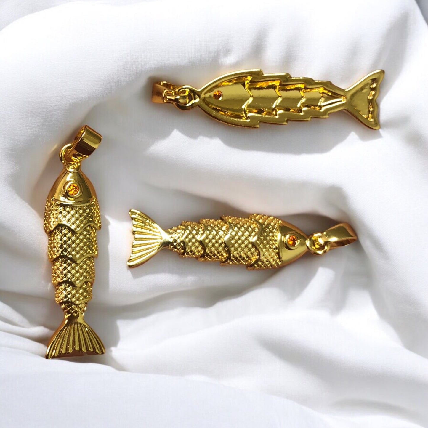 Altın Kaplama Yarım Balık Orta Boy