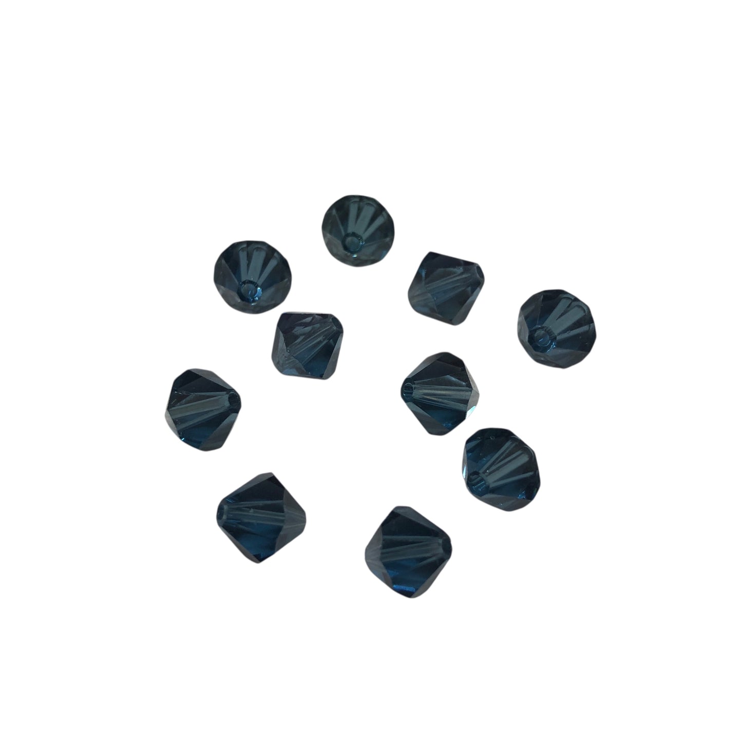 Swarovski 8mm Piramit (Bicone ) Şeffaf Mavi Gri ( Montana) - 002