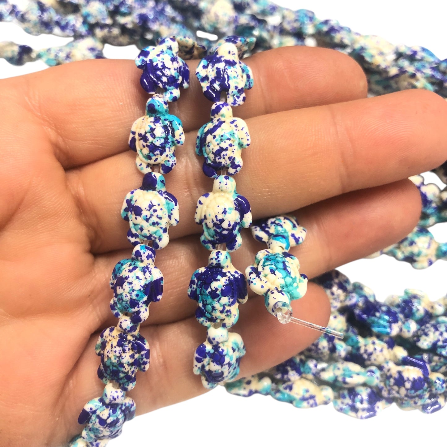 Turkuaz Havlit Kaplumbağ- Lacivert & Mavi Mix