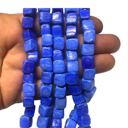 Cube Hearth Bead Blue
