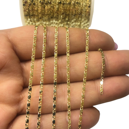 Altın Kaplama 2mm Kuyum İşi Zincir