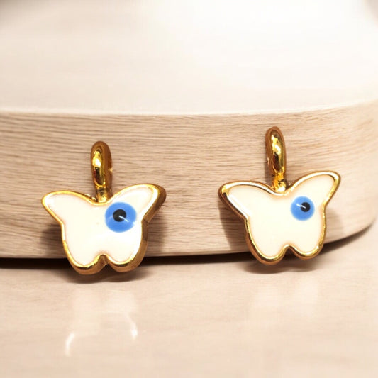 Altın Kaplama Mineli Nazar Kelebek Sallantı