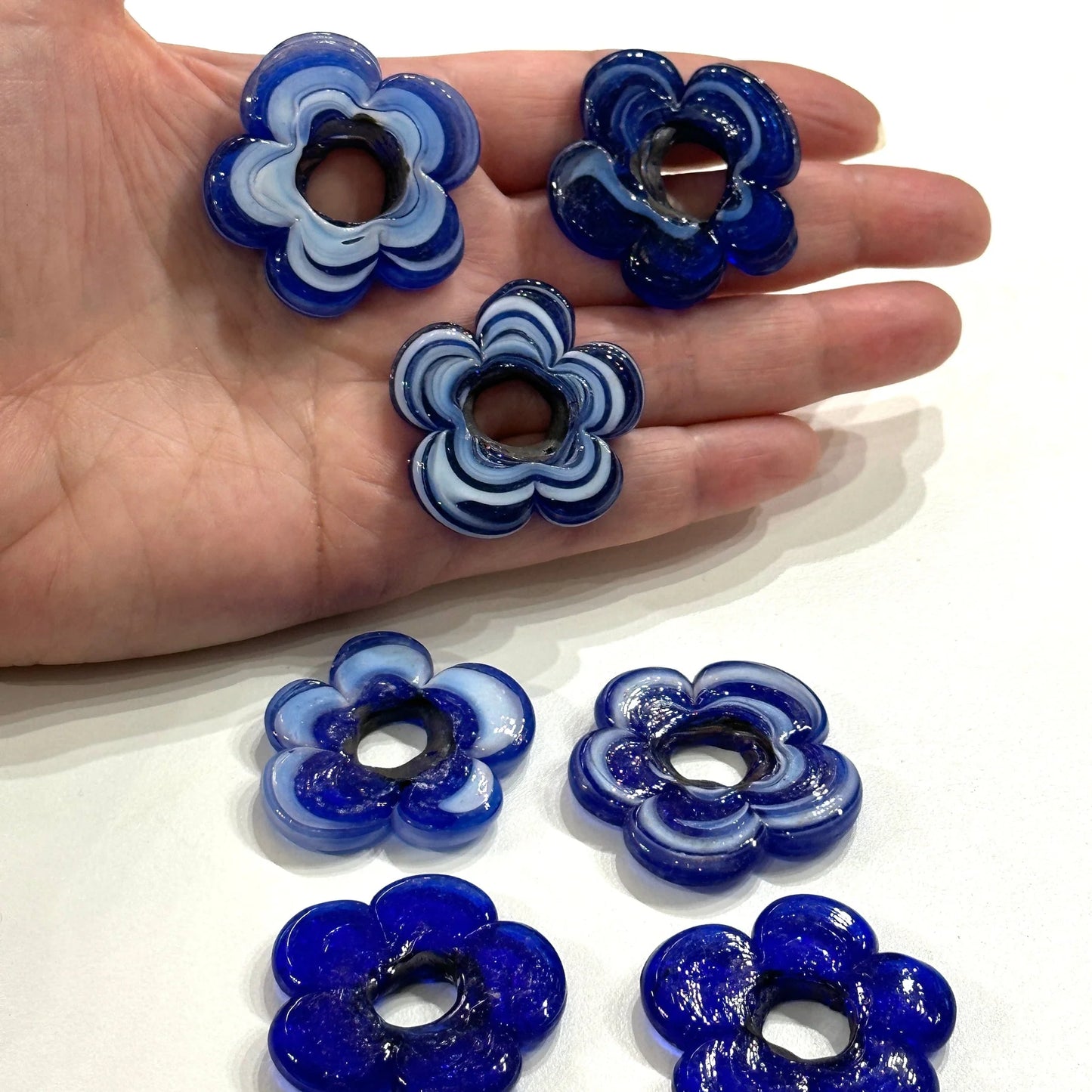 Flower Glass Hearth Bead Marbling