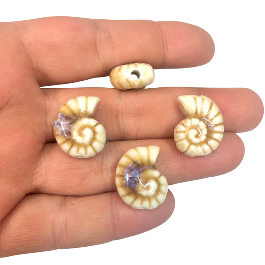 Seramik Salyangoz Büyük Boy - Krem