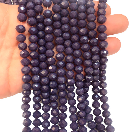 Kristal Boncuk, Çin Kristali-8mm-8 (Mor)