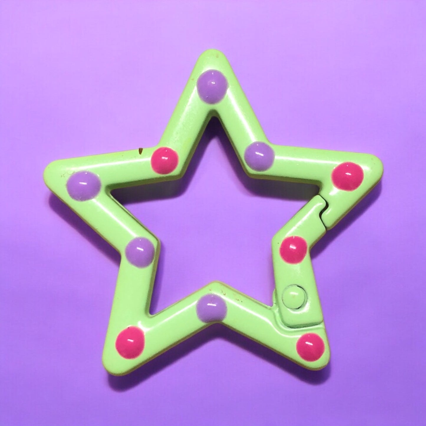 Mineli Yıldız Anahtarlık Aparatı - Yeşil