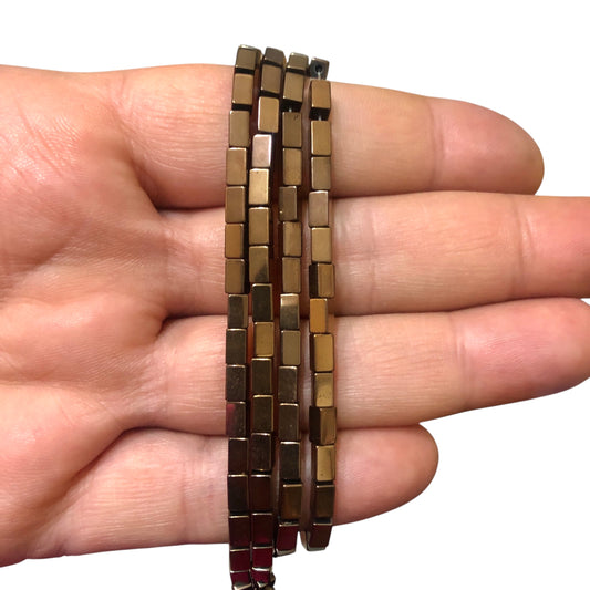 3x5mm Köşeli Hematit - Bakır