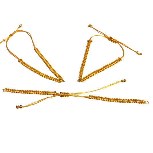 Makrome Örgü İp Asansör- Altın Sarı