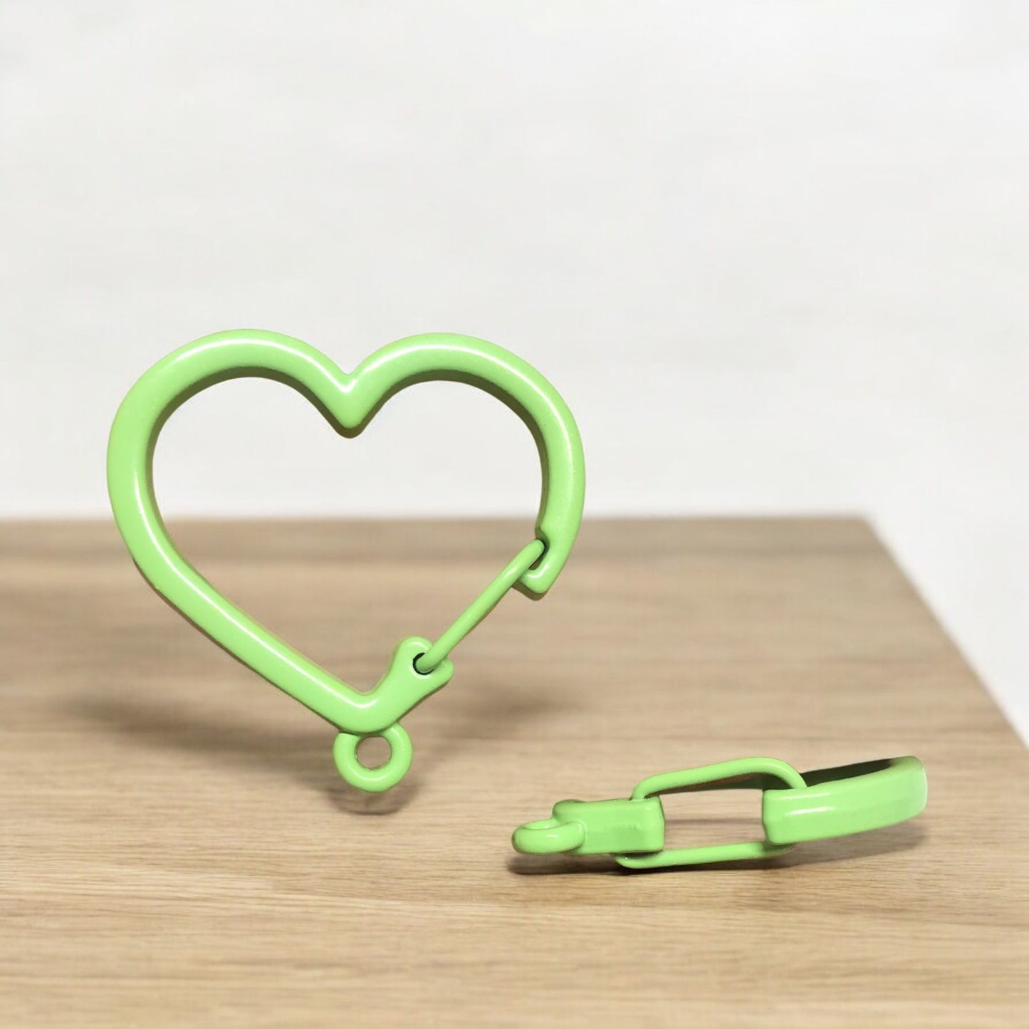 Mineli Kalp Anahtarlık Aparatı - Yeşil