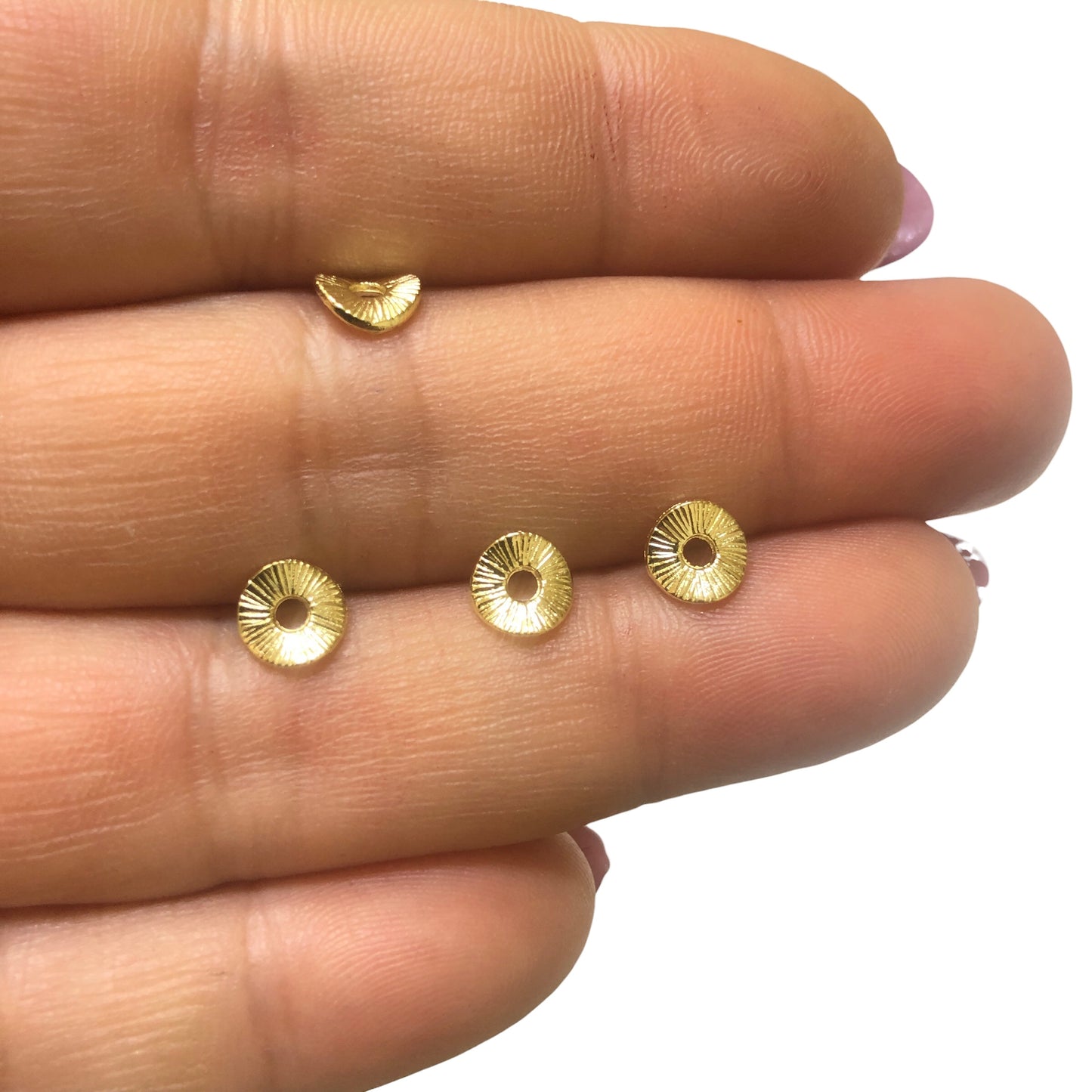 Shiny Gold Plated Circle Spacer