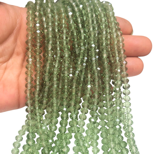 Çin Kristali 6mm - 34 - Şeffaf Açık Yeşil