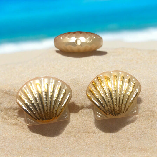 Akrilik Altın Yaldızlı İstiridye-3