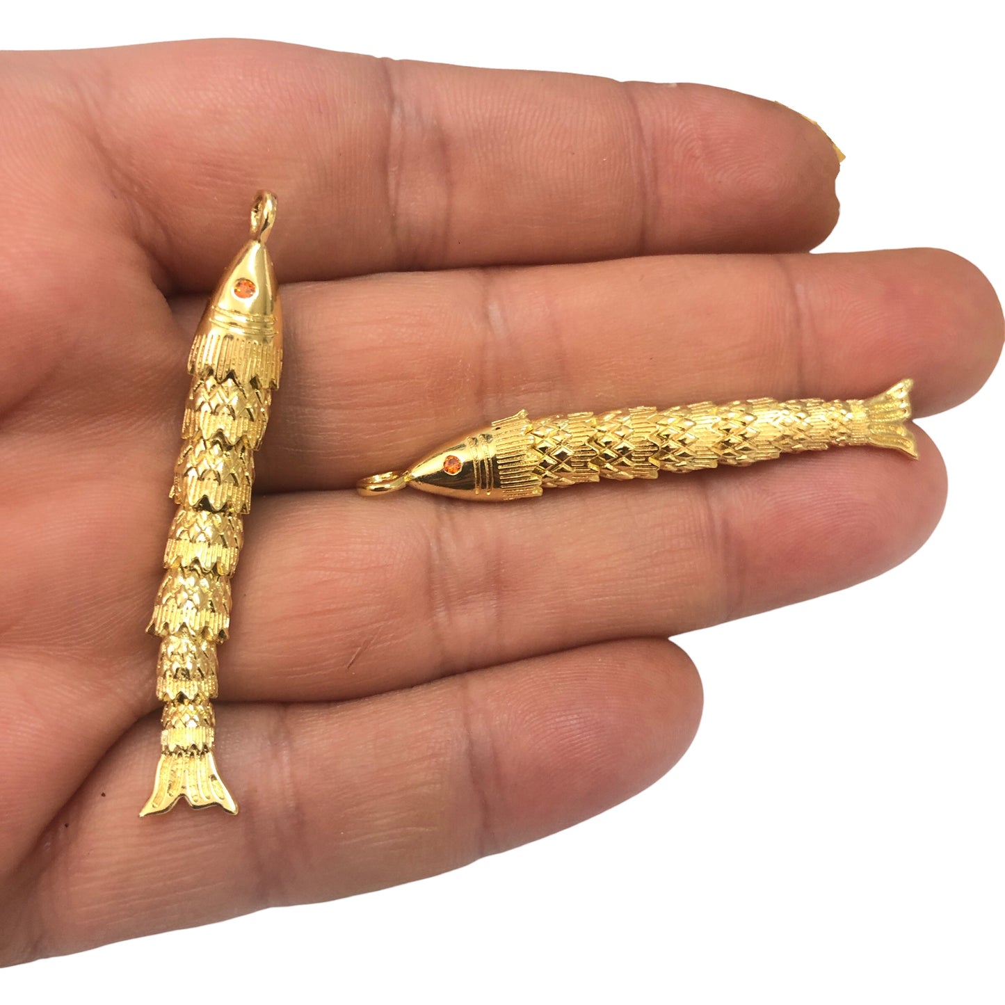 Altın Kaplama Hareketli Balık Büyük Boy -5