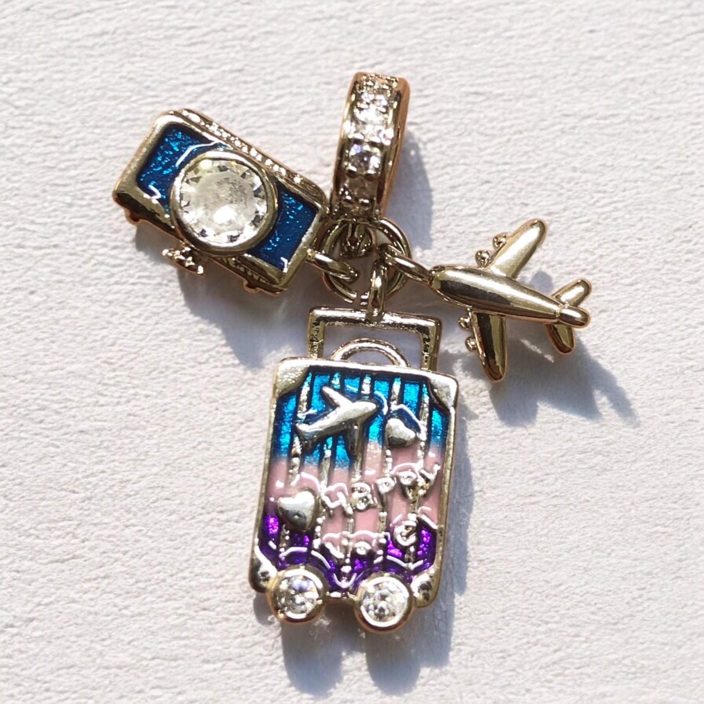 Rodyum Kaplama Mineli Bavul Seyahati Seti -Mix