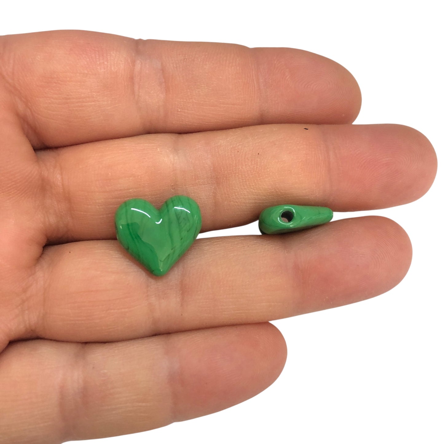 Murano Cam Kalp - Yeşil