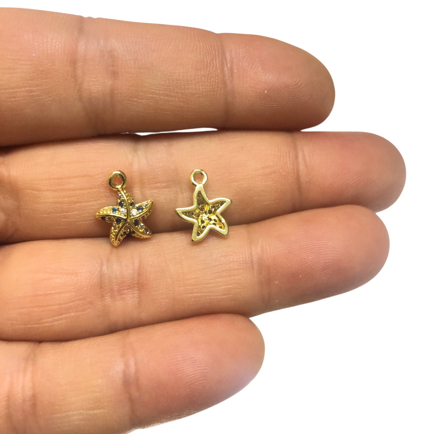 Altın Kaplama Zirkon Taşlı Miniboy Deniz Yıldızı