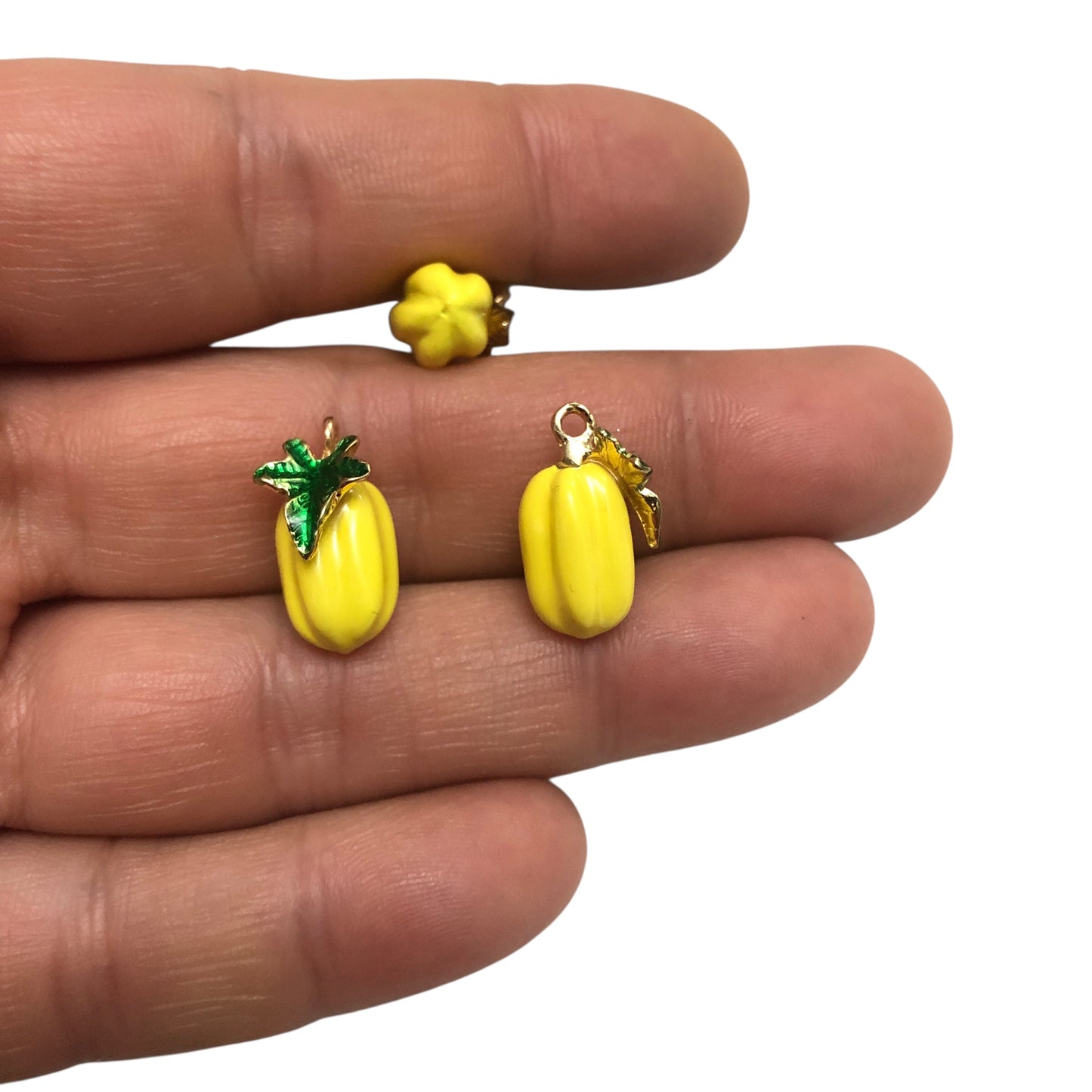 Vergoldeter Emaille-Erdbeer-Schüttelaufsatz – Neongrün