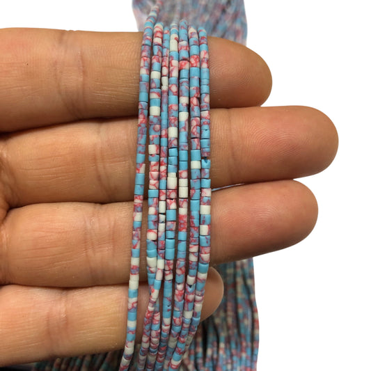 Afgan Boncuk -Ebruli Açık Mavi -32