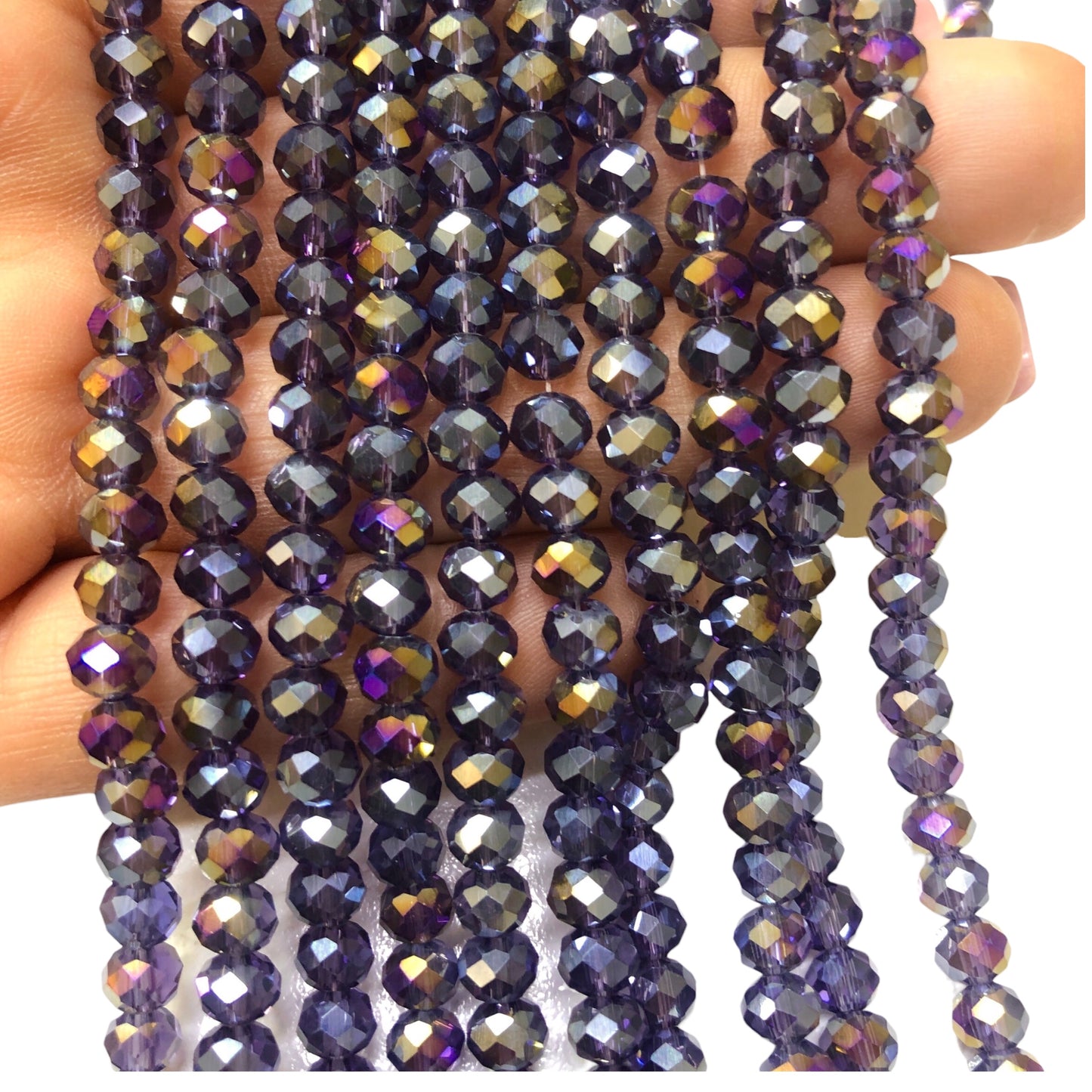 Çin Kristali 6mm - 6118 Şeffaf Janjanlı Mor