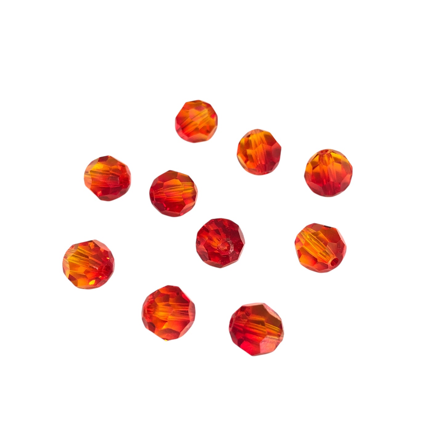 Swarovski Kristal 8mm Petek Kesim - Lt. Fire Opal- 009