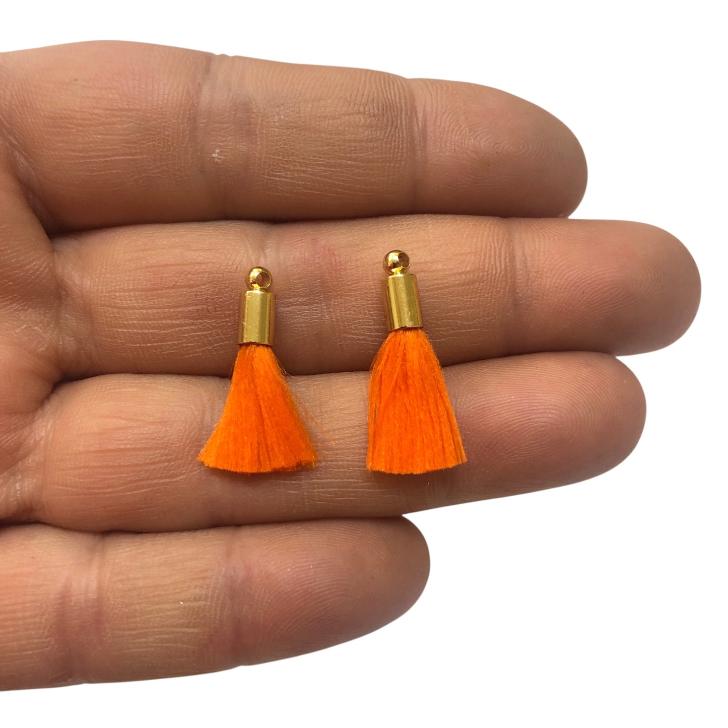 Vergoldete Quaste - Orange