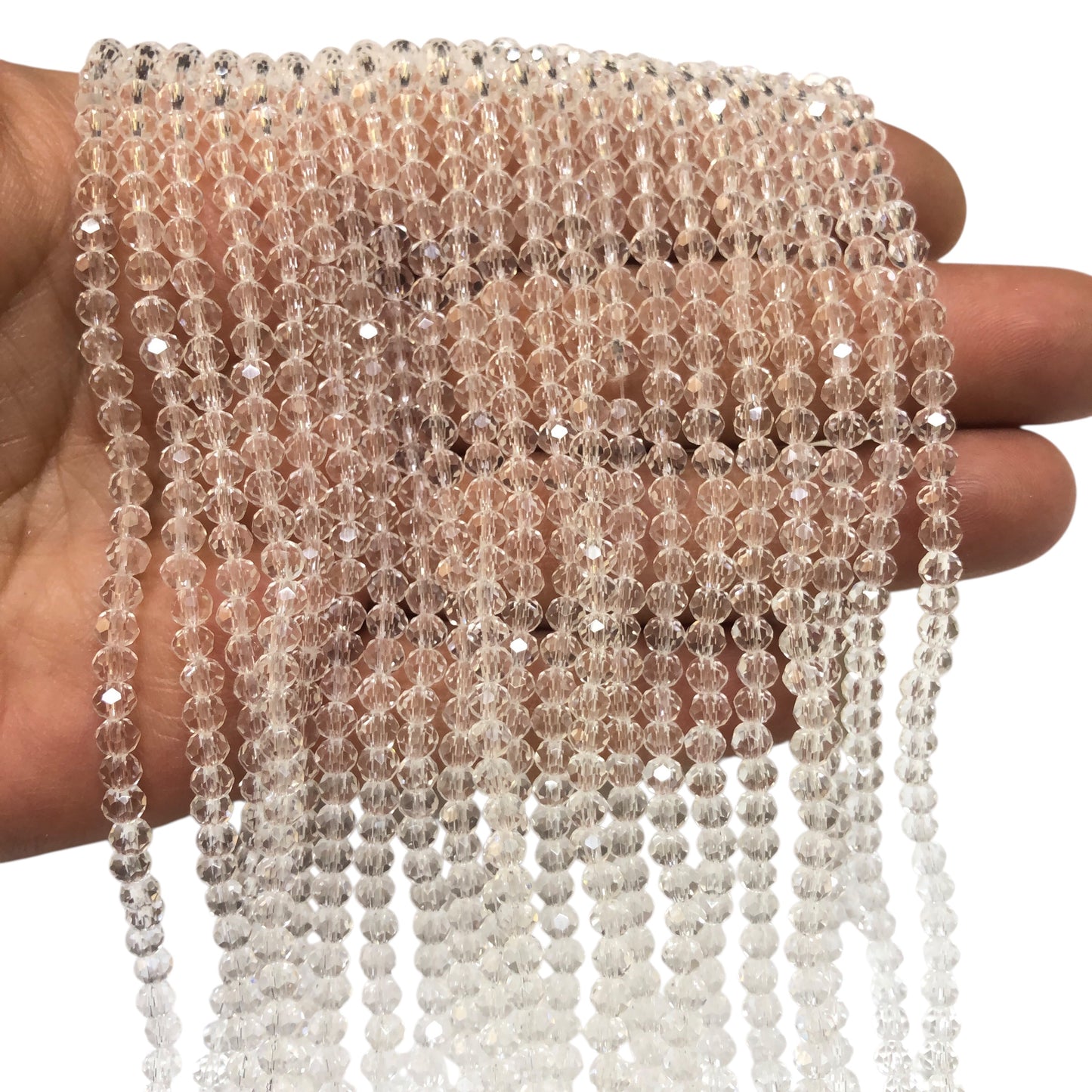 Kristal Boncuk, Çin Kristali-4mm - 83- Şeffaf