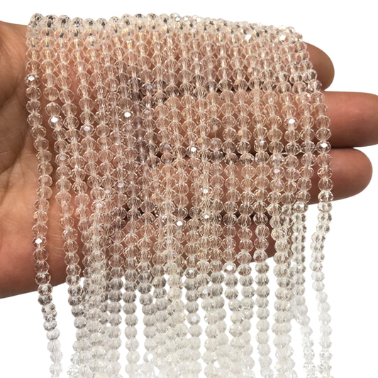 Kristal Boncuk, Çin Kristali-4mm - 83- Şeffaf