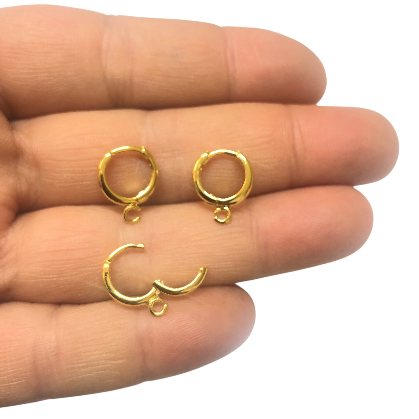 Brass Gold Plated Earring Clip - Small, 2 Pairs