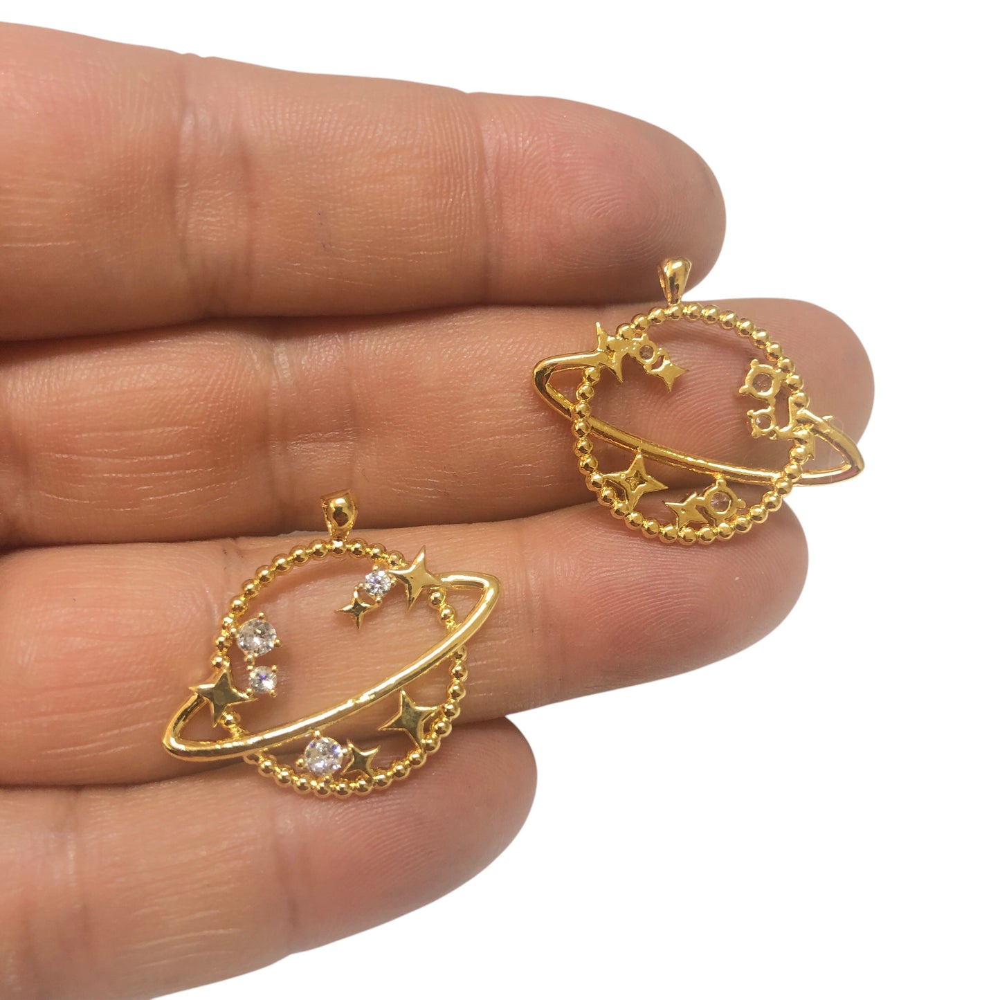 Altın Kaplama Zirkon Taşlı Gezegen 🌏 Kolye Ucu