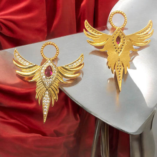 Altın Kaplama Zirkon Taşlı Anka Kuşu Kolye Ucu