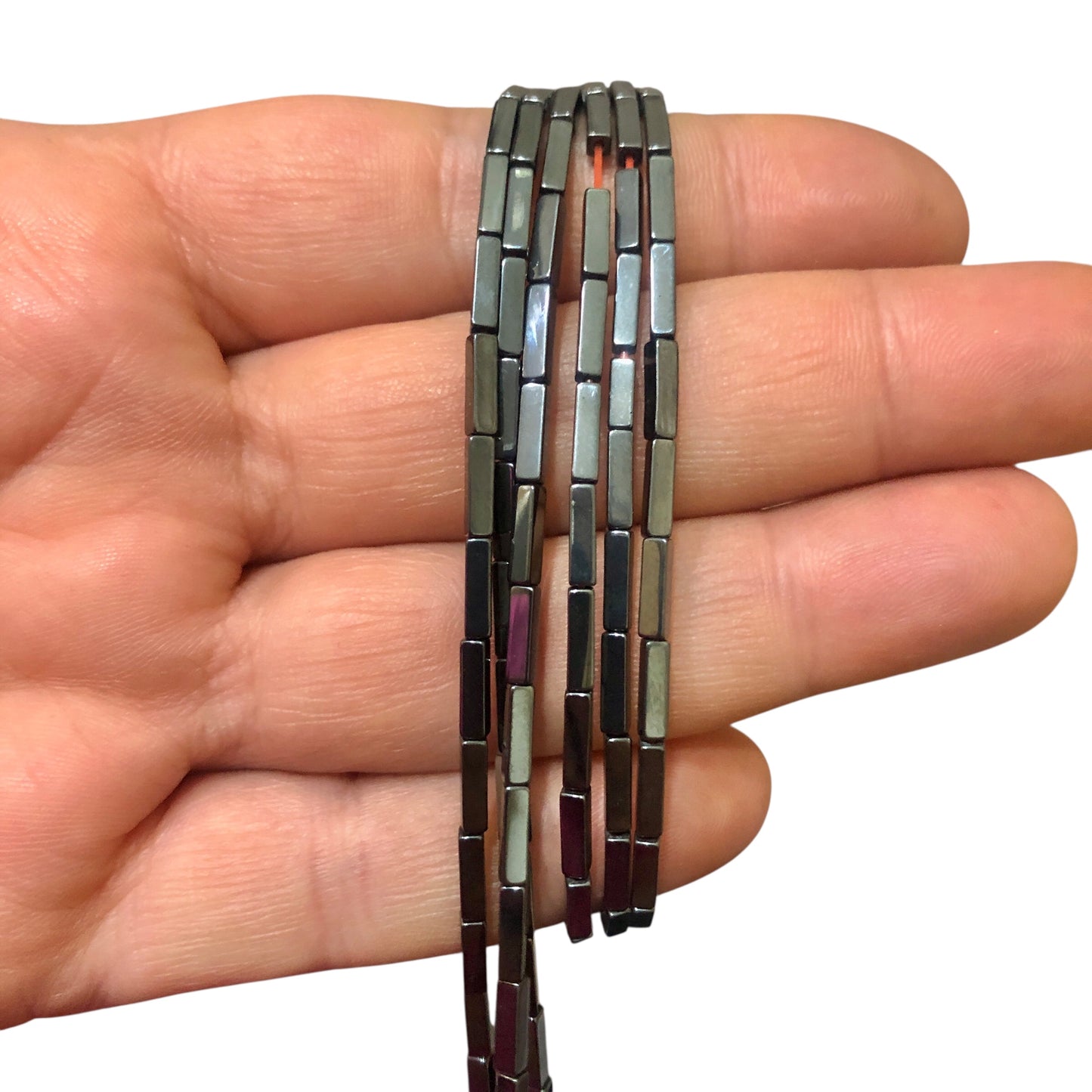 8x2mm Dikdörtgen Hematit - Antrasit