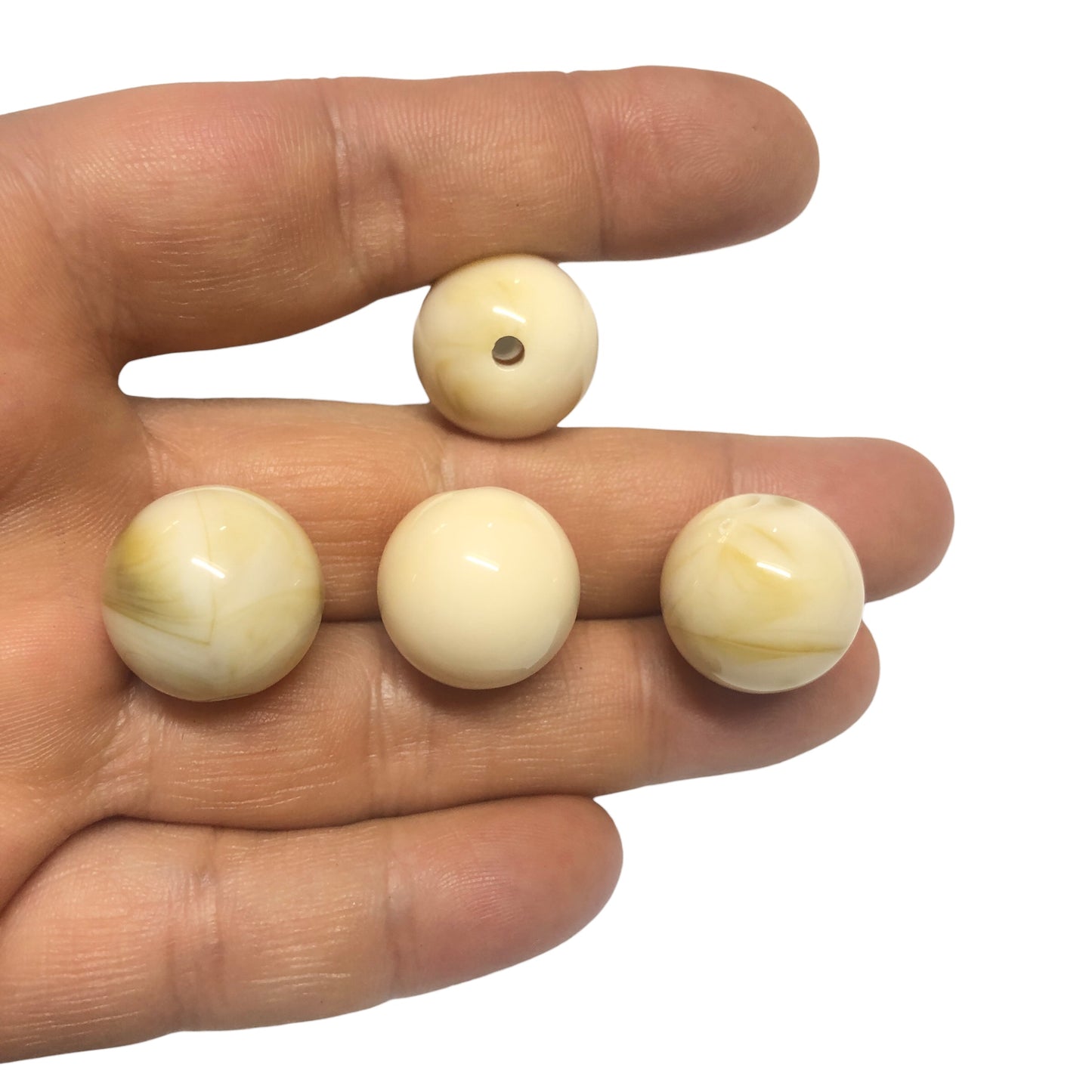 A Kalite Akrilik 18mm Top- Ebruli Krem