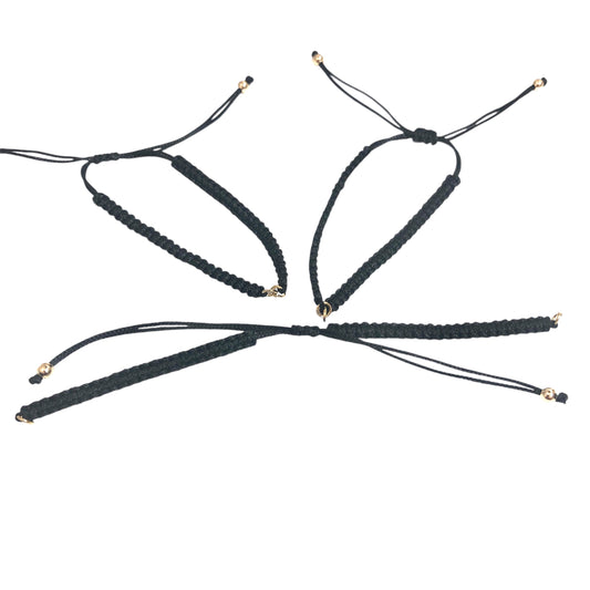 Makrome Örgü İp Asansör- Siyah