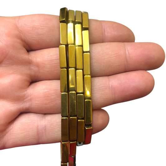 4x13mm Köşeli Hematit - Altın