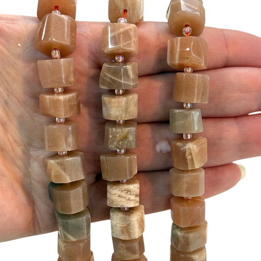 A Kalite Küp Kesim Doğal Güneş Taşı, Yaklaşık Uzunluk – 39.5cm