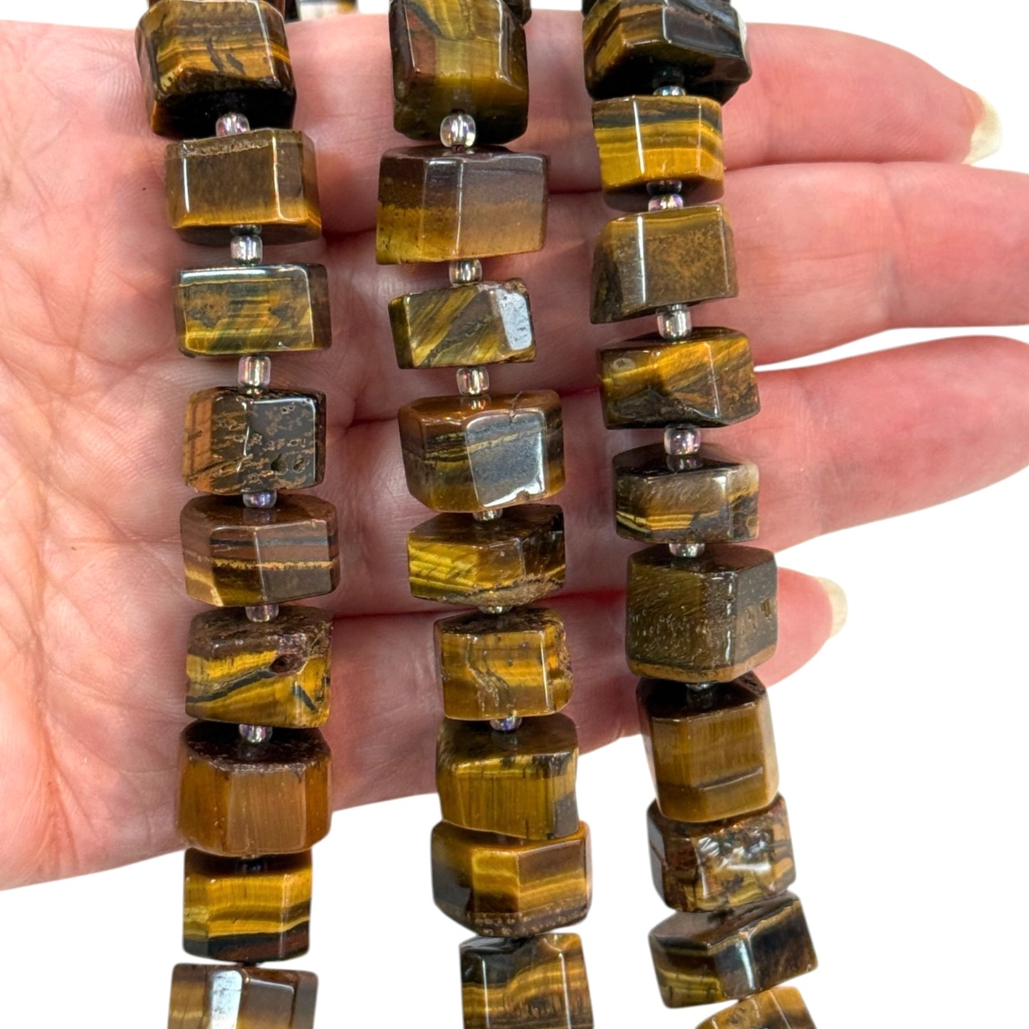 A Kalite Küp Kesim Doğal Kaplan Gözü, Yaklaşık Uzunluk – 40cm