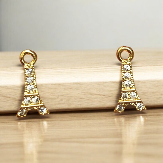 Gold Plated Enamel Strawberry Shaking Attachment - Neon Green