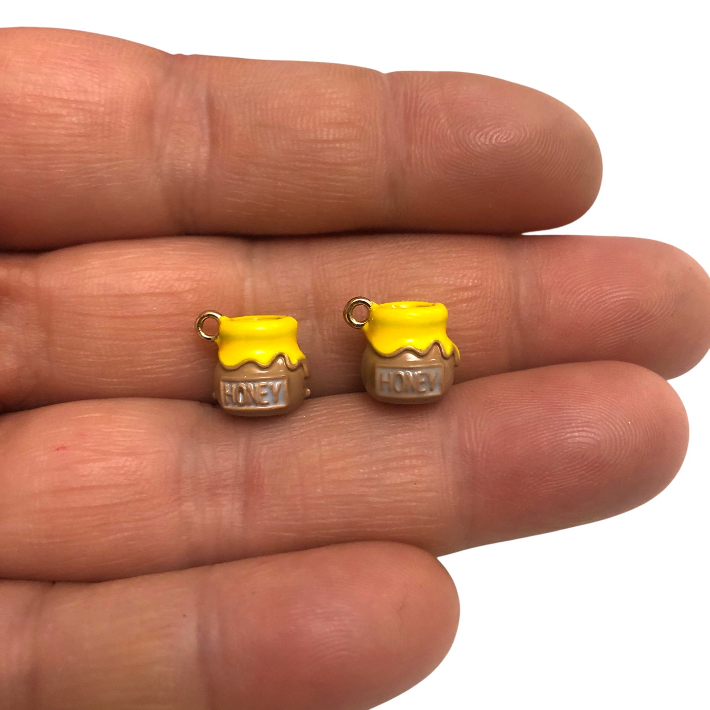 Altın Kaplama Üç boyutlu Bal Kavanozu Kahverengi Sallantı