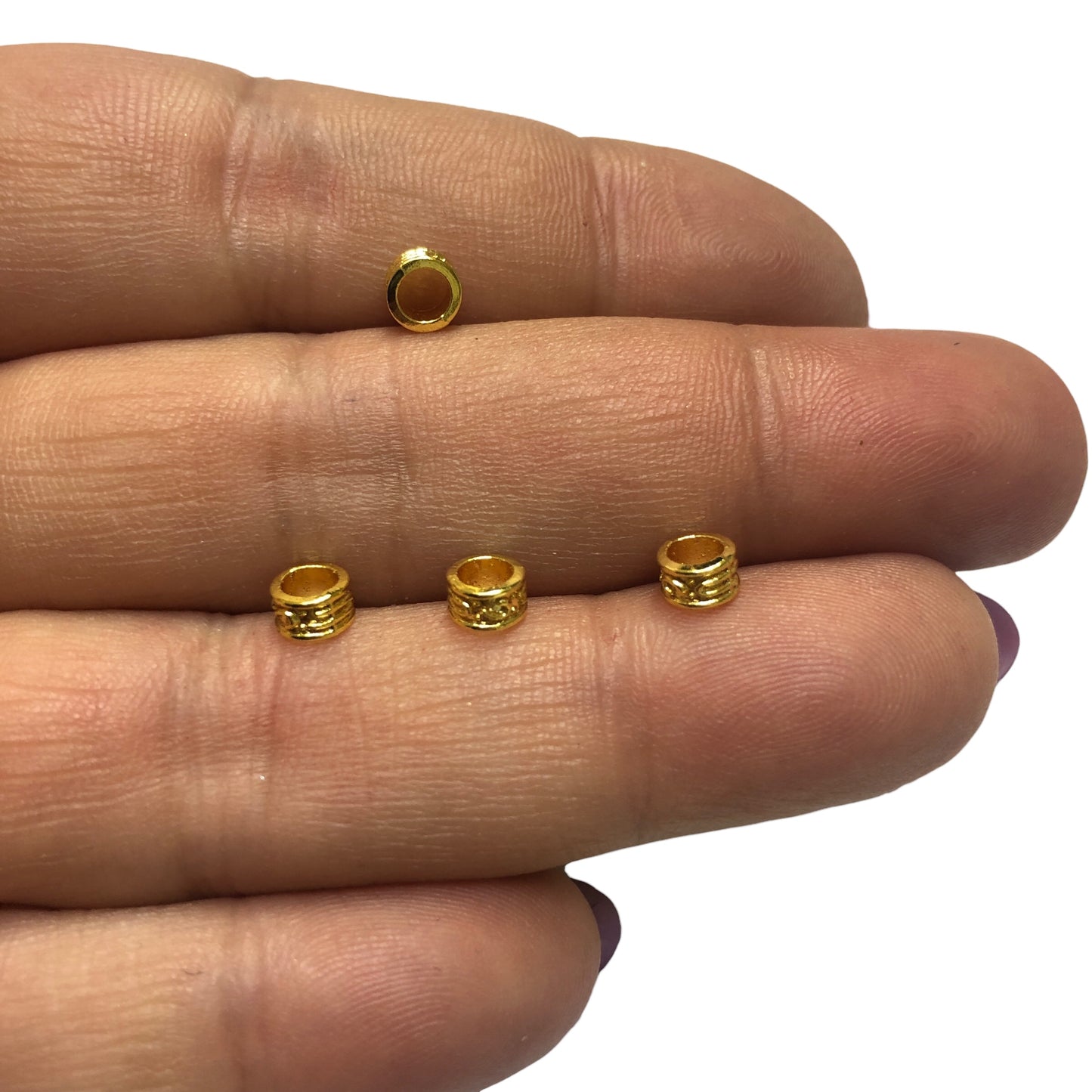 Altın Kaplama Rondel Ara Aparat - 5x3mm