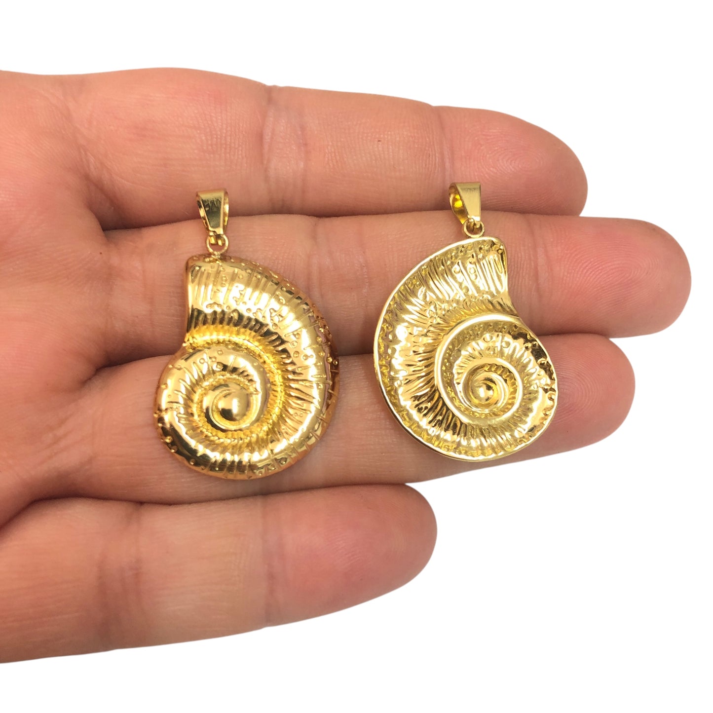 Sarı Çelik Salyangoz Kolye Ucu