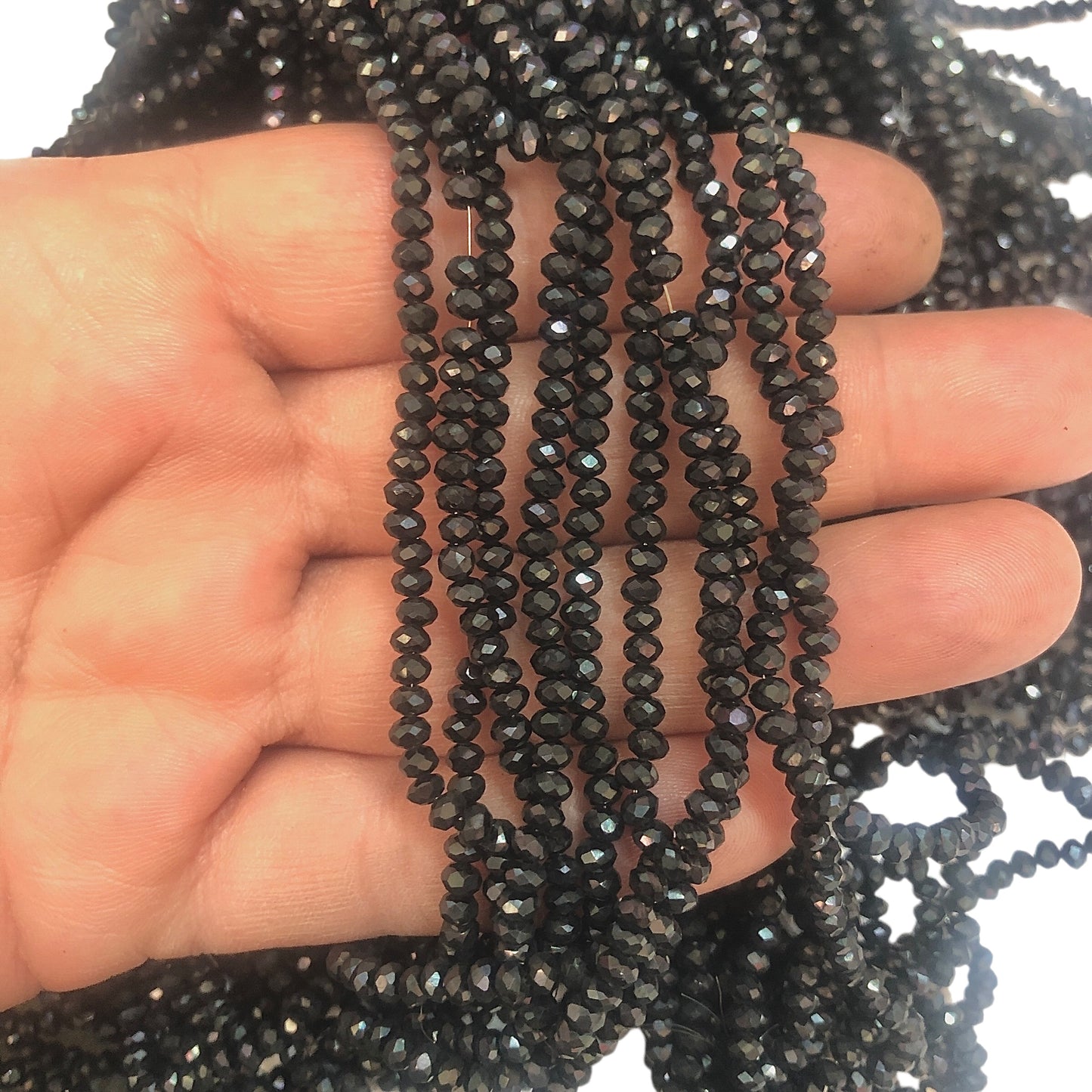 Kristal Boncuk, Mix Çin Kristali-3mm-85 Füme