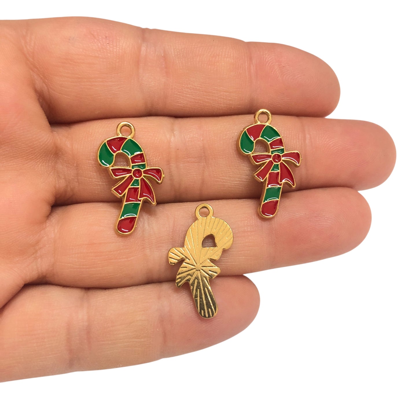 Sarı Çelik Yılbaşı Aparatı - Baston Şeker